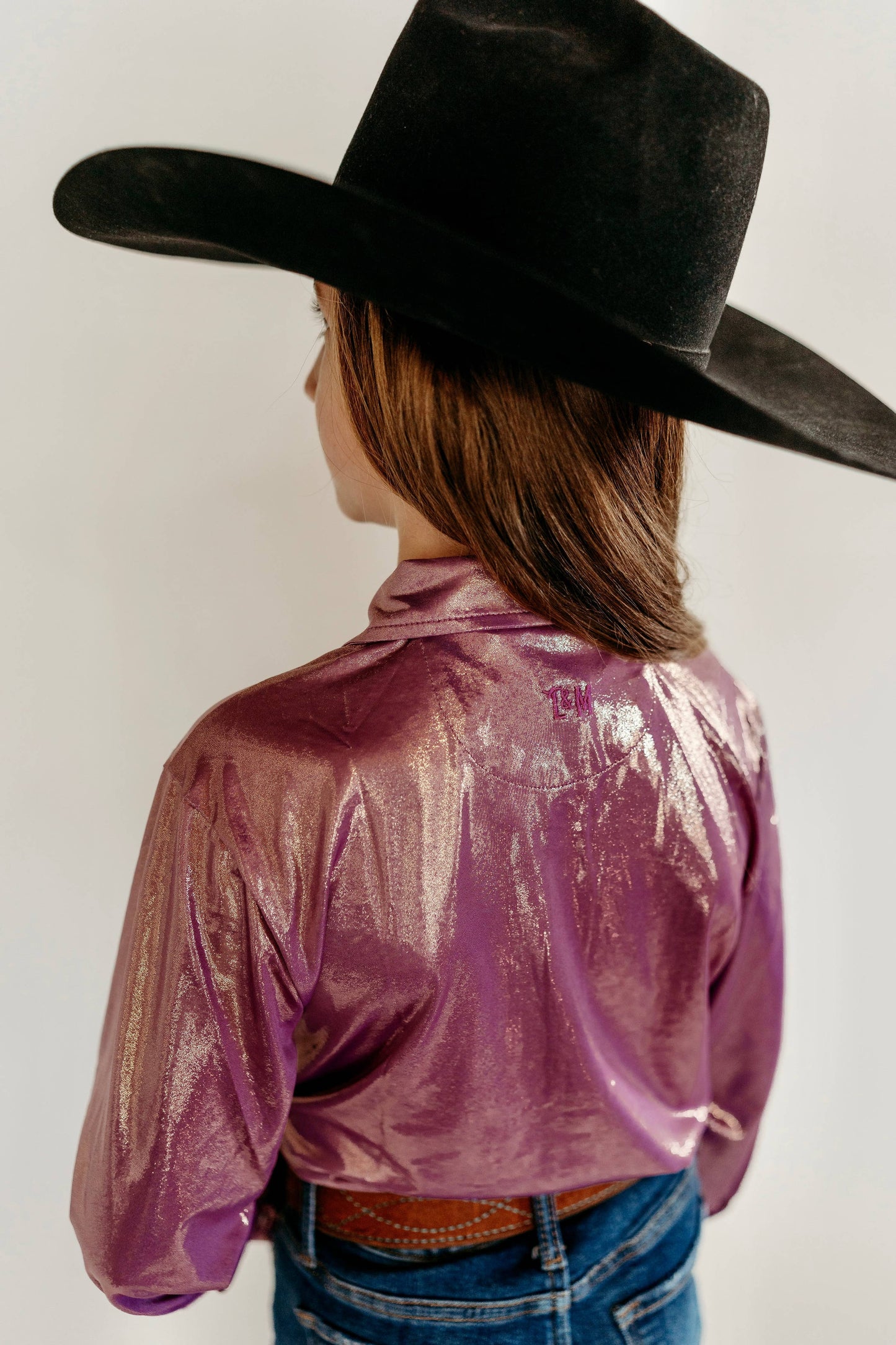 Lilac Pearl Snap-Youth: Youth XL