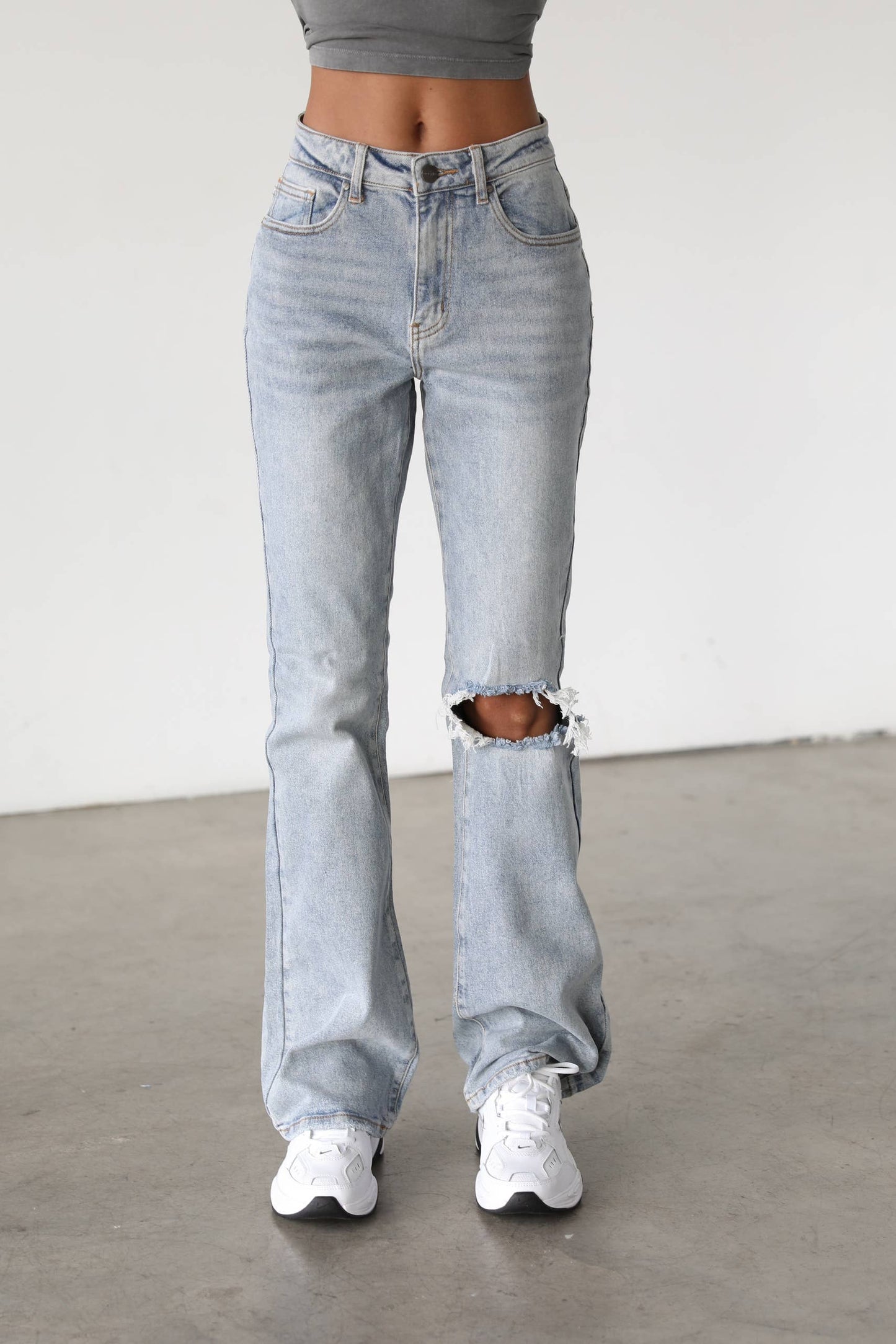 High Rise Flare Leg Denim Jeans-7101: 3/25