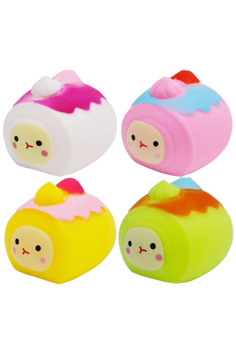 Roll Cake Mochi Fluffy Slime Filled Soft Squishy