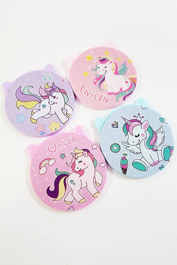 Unicorn Theme Brush and Mirror Set