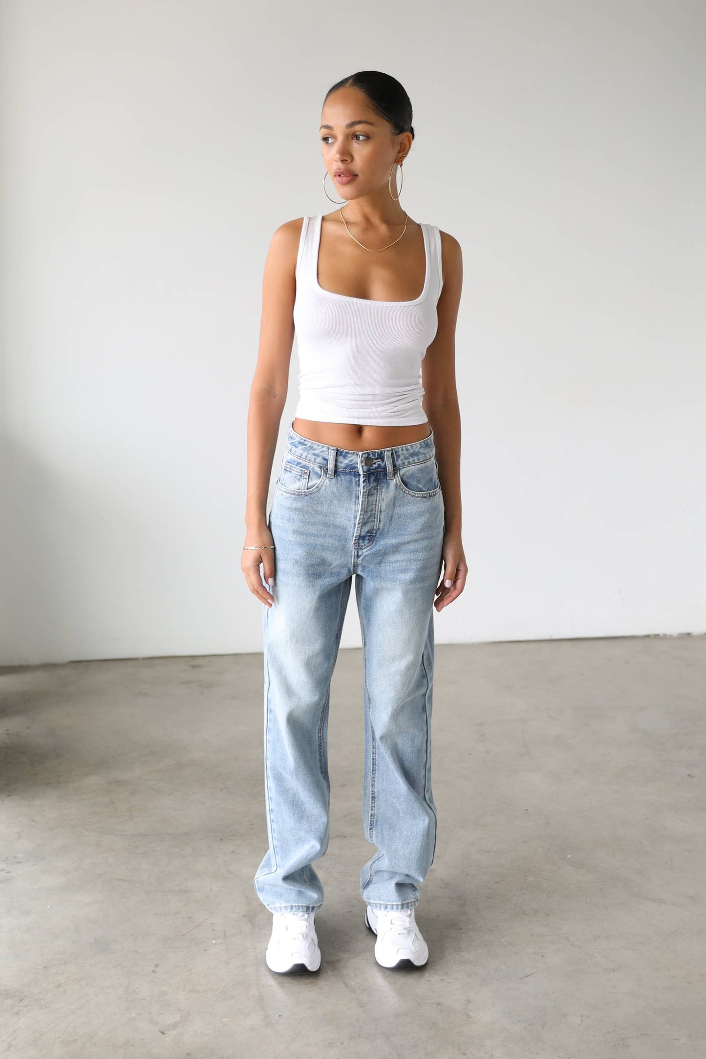 Classic High Rise Straight Leg Denim Jeans- 7180SL: 9/28