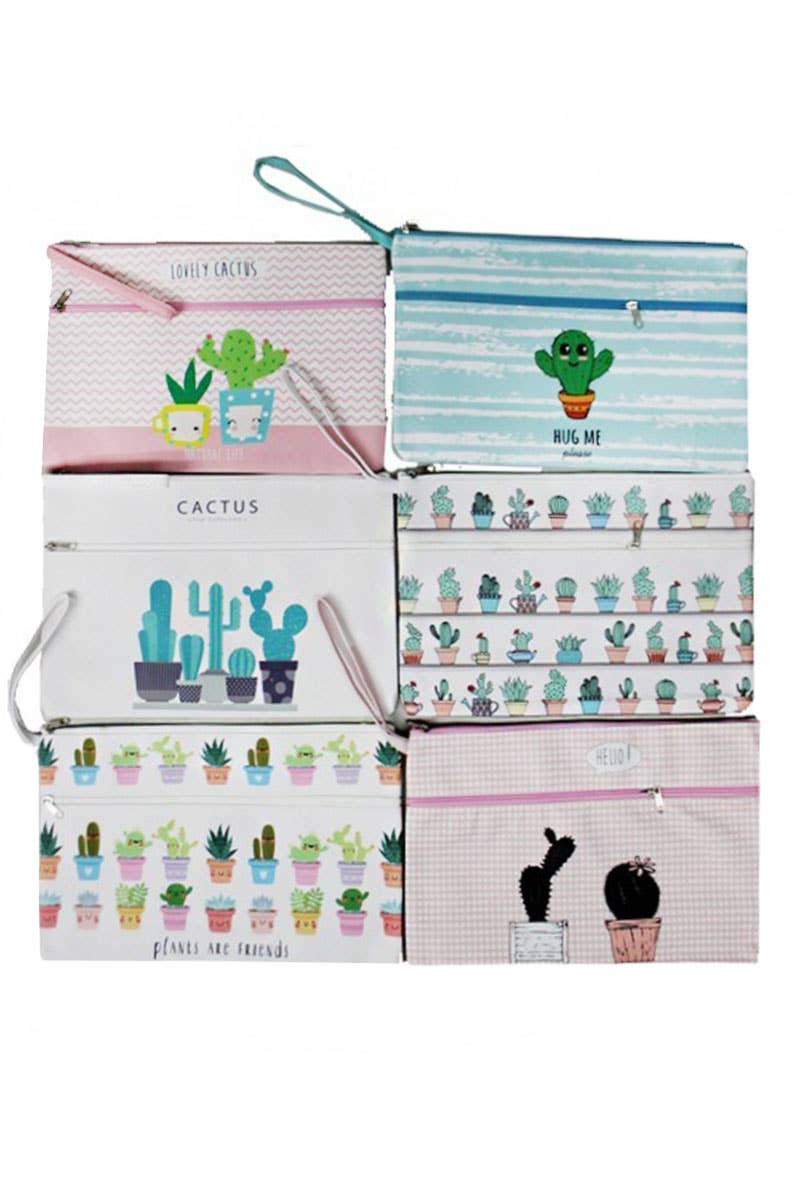Large Novelty Cartoon Succulent Pouch Bag