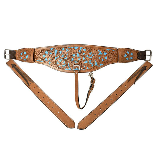 ComfyBy Horse Saddle Leather Flank Cinch Girth W/ Billets