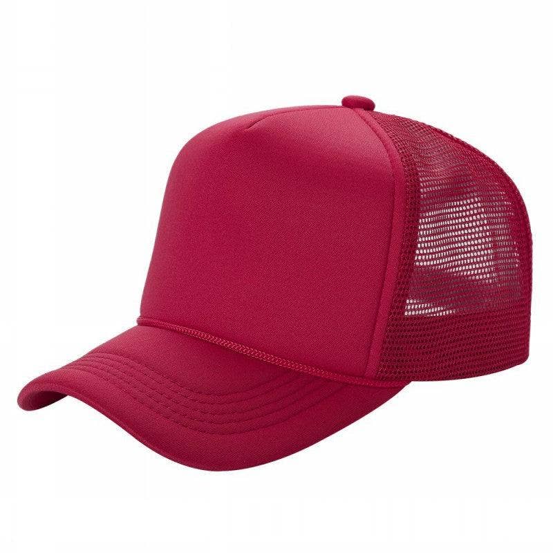Half-Dozen Solid Color Foam Sponge Mesh Truckers