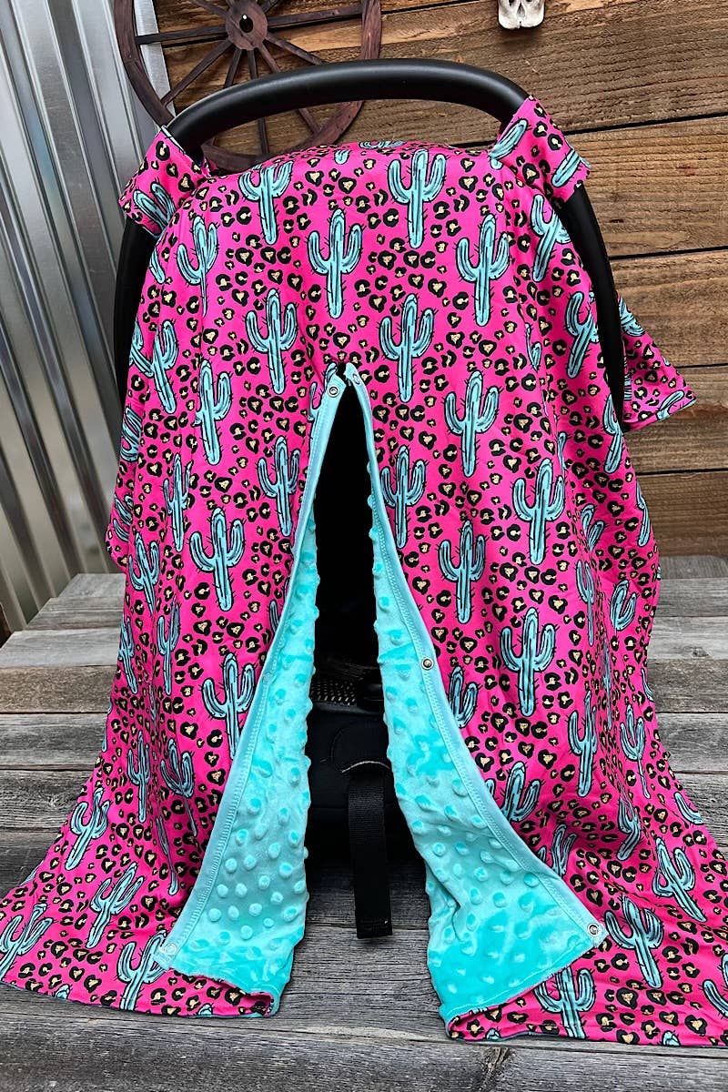CACTUS PRINTED ON FUSCHIA CAR SEAT COVER. ZYTG25153026 M