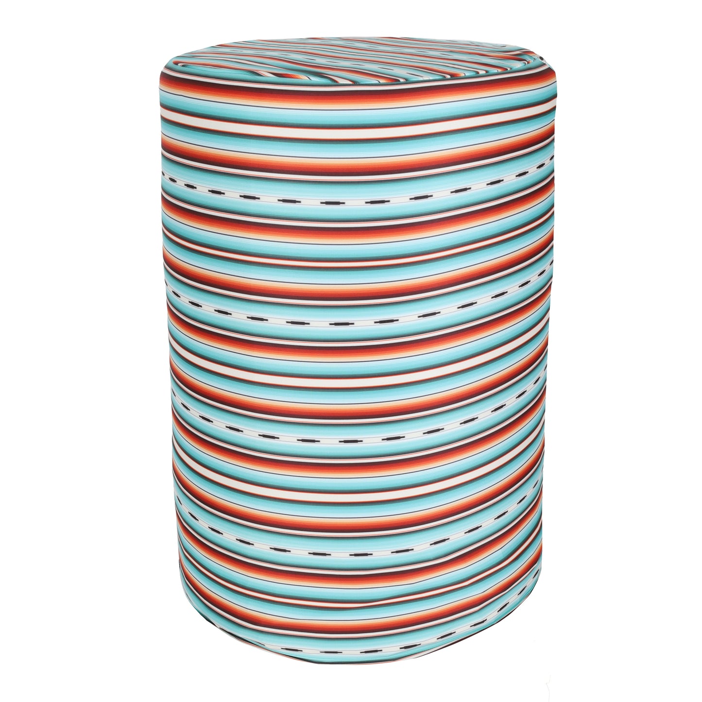 Teal Serape Print Barrel Cover with Optional Custom Design or Text