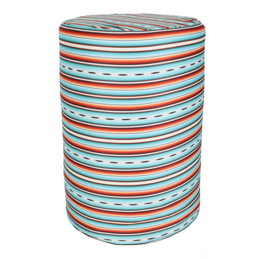 Teal Serape Print Barrel Cover with Optional Custom Design or Text