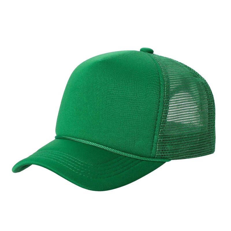 Half-Dozen Solid Color Foam Sponge Mesh Truckers