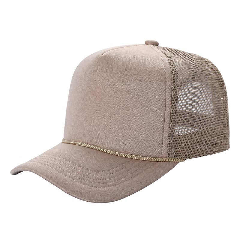 Half-Dozen Solid Color Foam Sponge Mesh Truckers