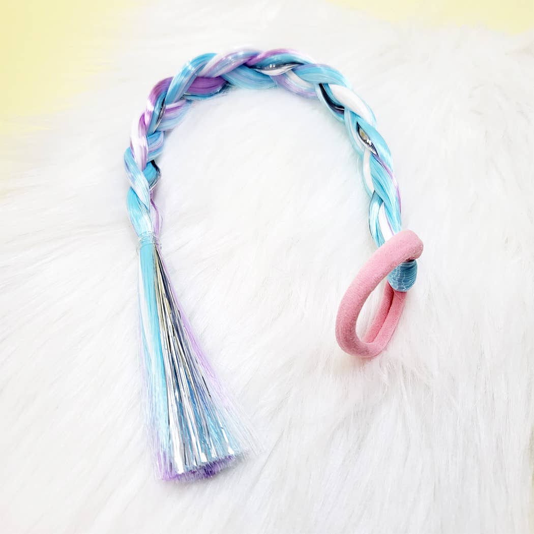 Unicorn Color Braid Ponytail Hair Tie: Assorted Color