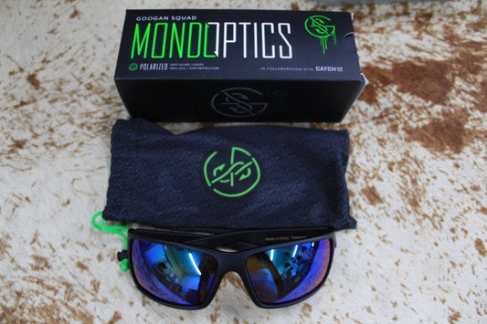 Googan Squad MONDOPTICS Polarized Sunglasses – Blue Mirror Lens with Case
