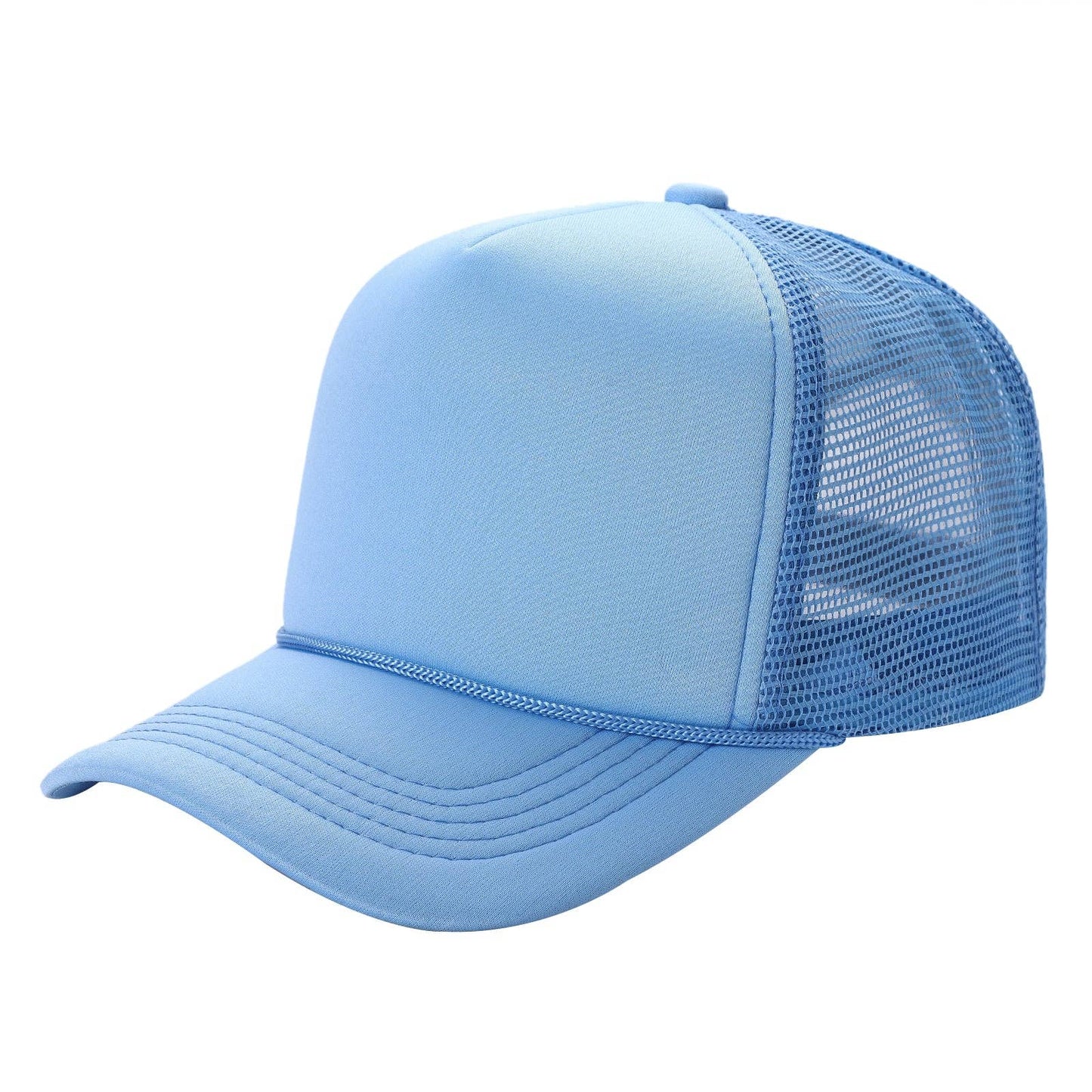Half-Dozen Solid Color Foam Sponge Mesh Truckers
