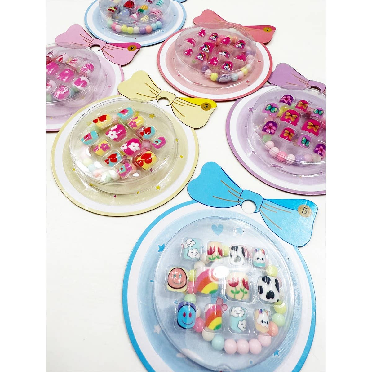 Press On Kids Nails Set with Bracelet