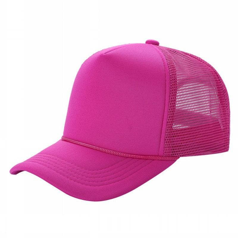 Half-Dozen Solid Color Foam Sponge Mesh Truckers