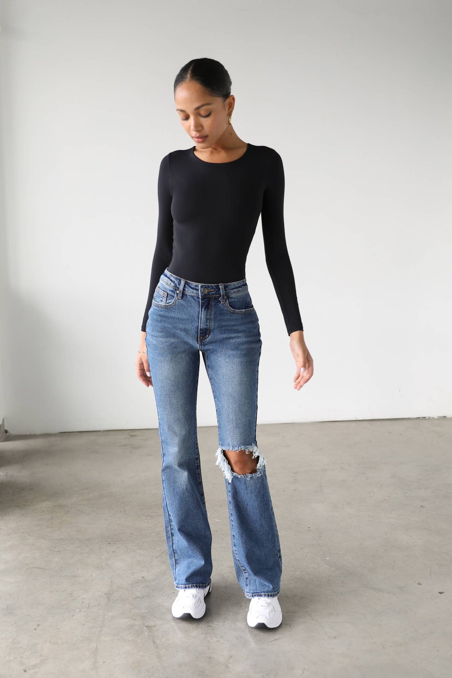 High Rise Flare Leg Denim Jeans -7101- Dark: 3/25