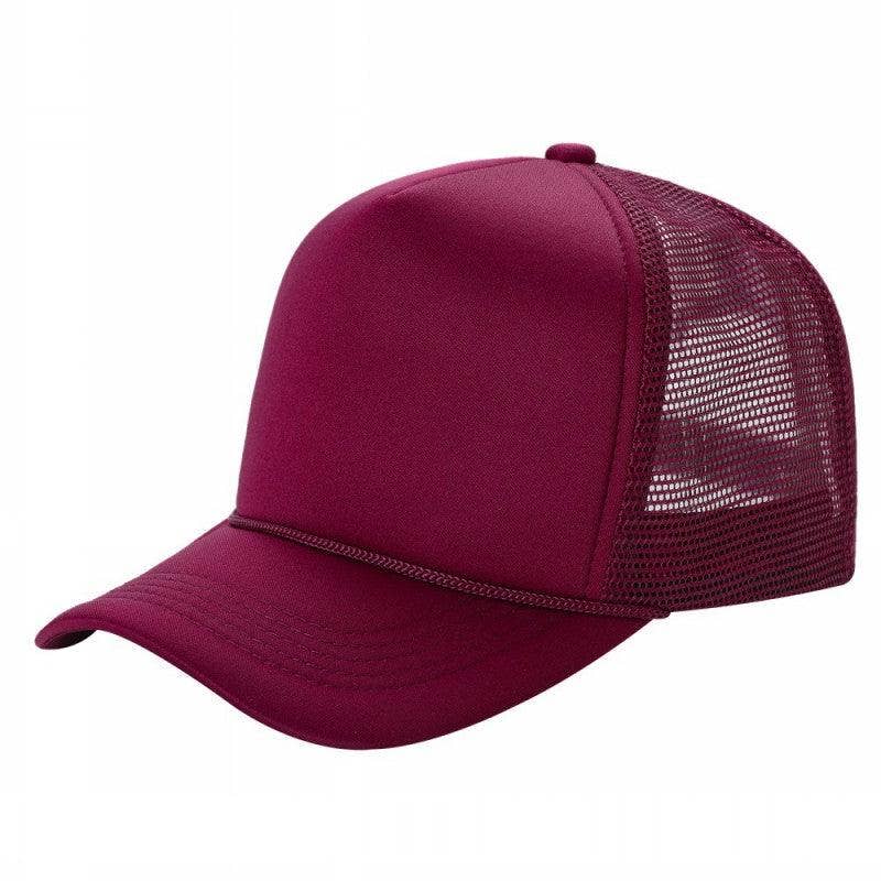 Half-Dozen Solid Color Foam Sponge Mesh Truckers