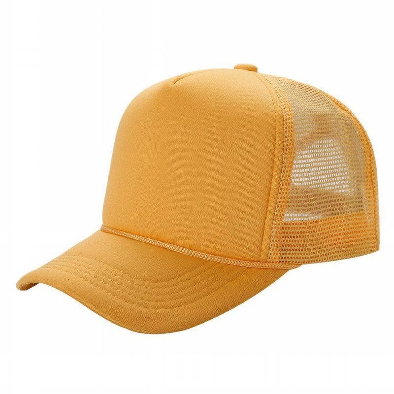 Half-Dozen Solid Color Foam Sponge Mesh Truckers