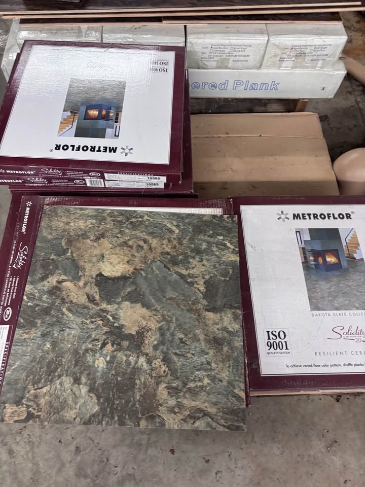 Metroflor Solidity Luxury Vinyl Tile Flooring – Stone Look –Sold per Box