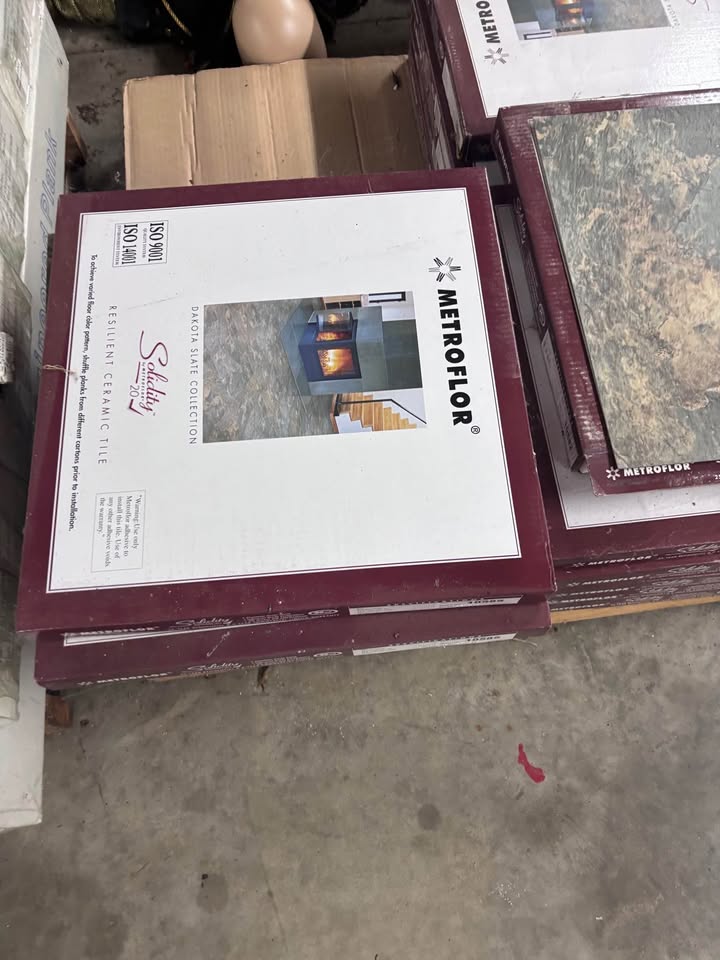 Metroflor Solidity Luxury Vinyl Tile Flooring – Stone Look –Sold per Box