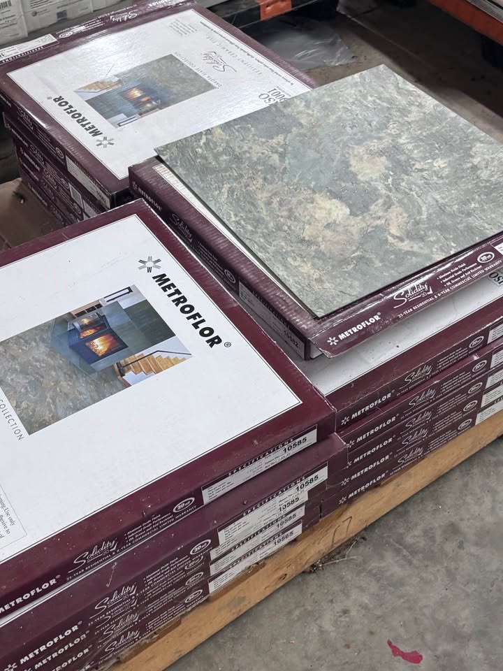 Metroflor Solidity Luxury Vinyl Tile Flooring – Stone Look –Sold per Box