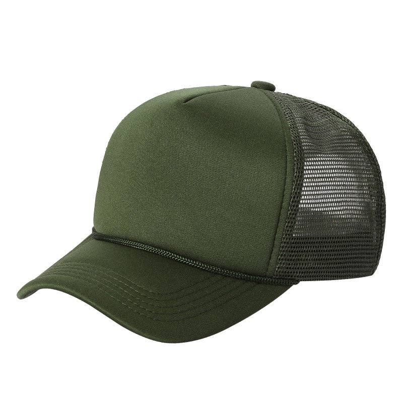 Half-Dozen Solid Color Foam Sponge Mesh Truckers