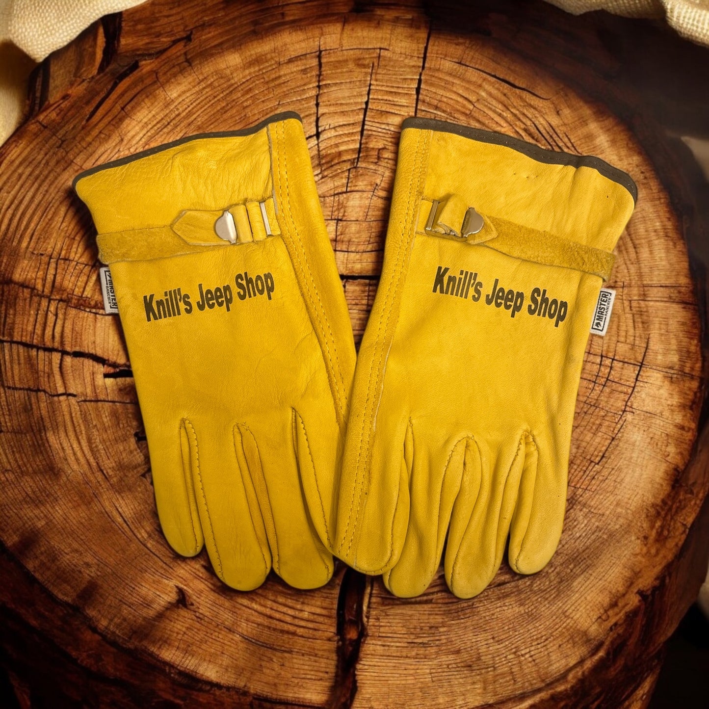 Personalized Leather Work Gloves