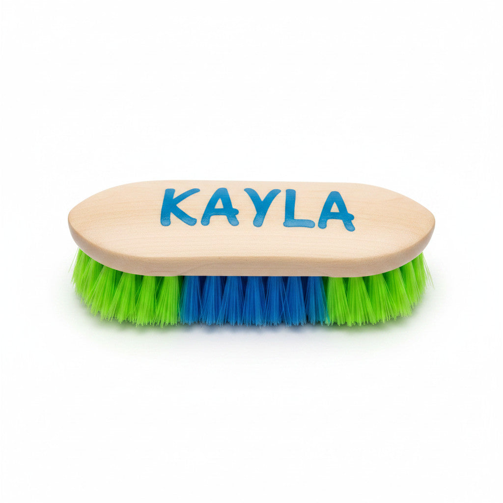 Personalized Rainbow Bristles Stiff Bristle Brush for Horses