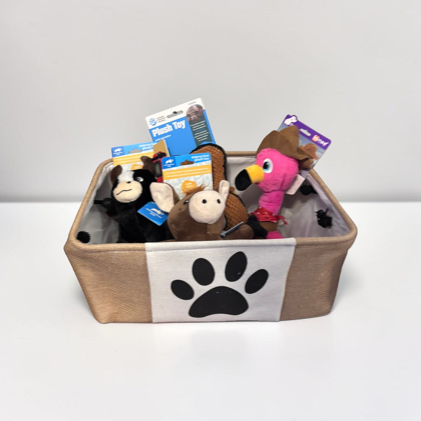 Personalized Dog Toy Storage Basket with Name, Custom Pet Gift Basket, Build Your Own Puppy Gift Bin