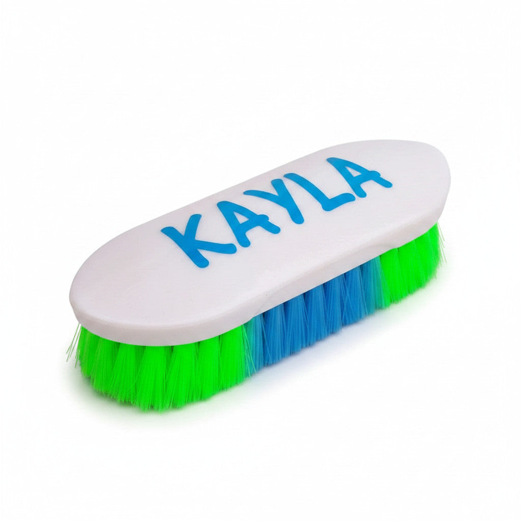 Personalized Rainbow Bristles Stiff Bristle Brush for Horses