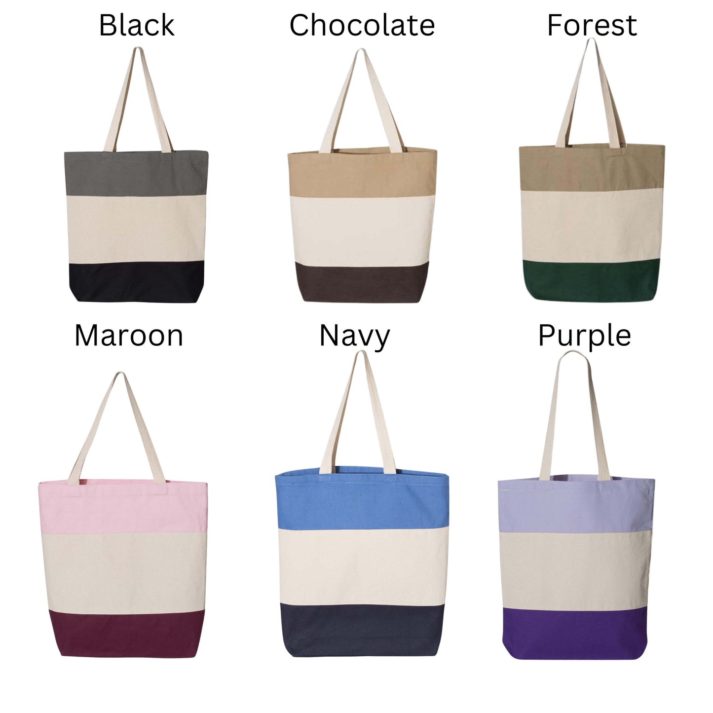 Personalized Tri-Color Tote - Q125900