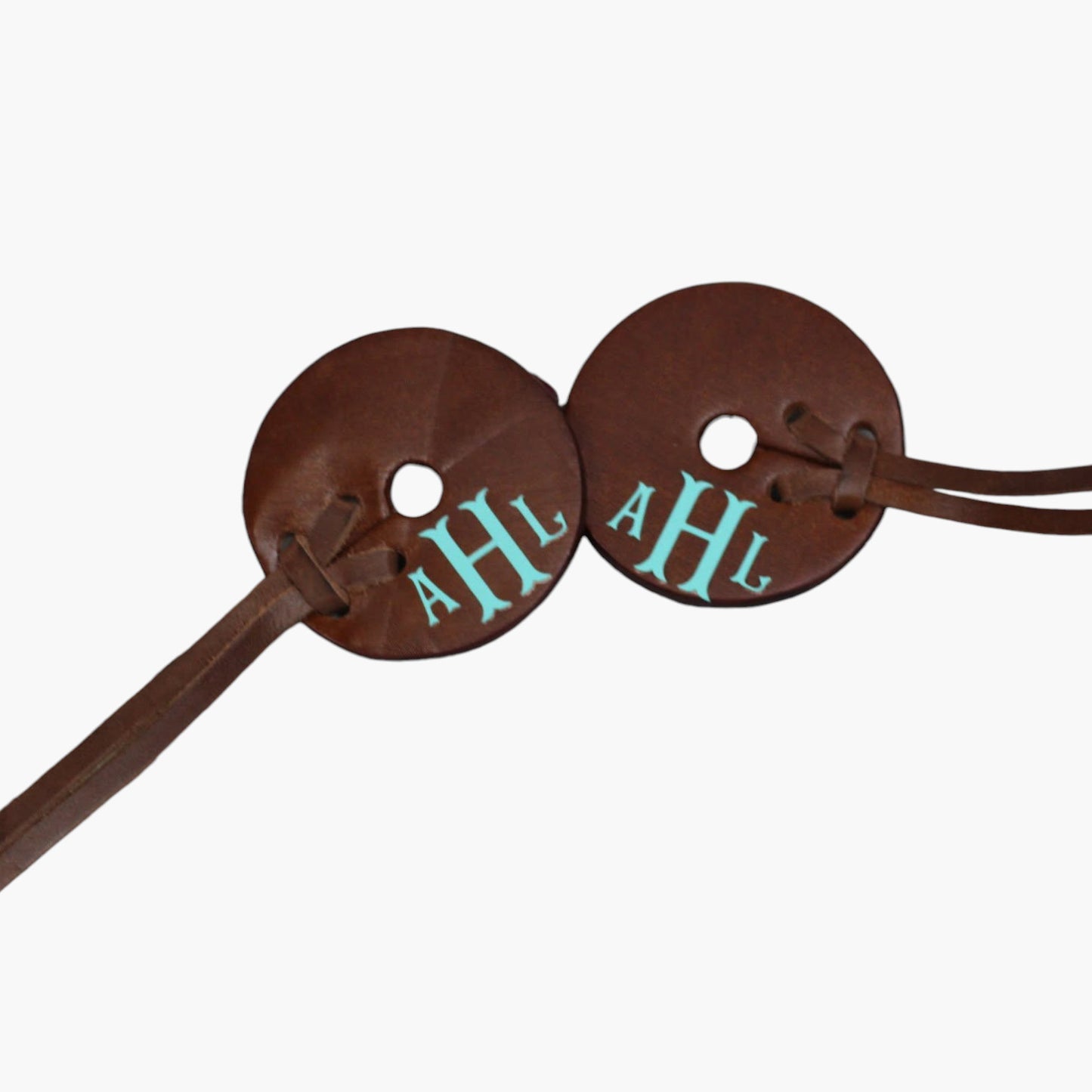 Medium leather bit guards with Optional Custom Design or Text
