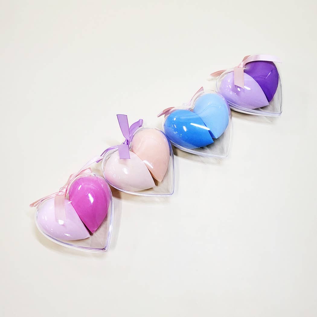 2 pcs Blending Sponge Set In A Heart Case: Assorted Color