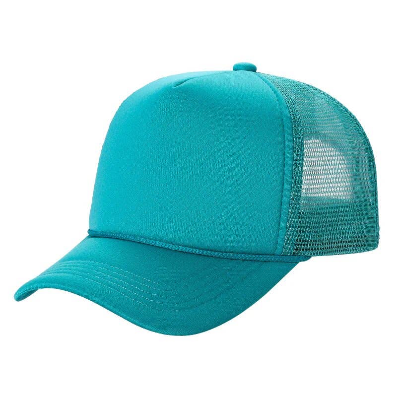 Half-Dozen Solid Color Foam Sponge Mesh Truckers