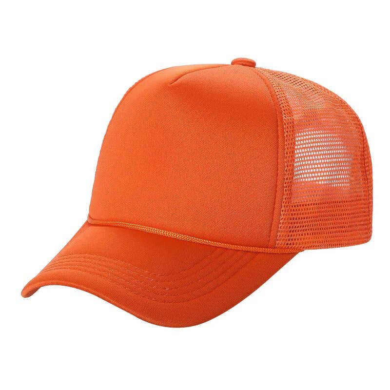 Half-Dozen Solid Color Foam Sponge Mesh Truckers
