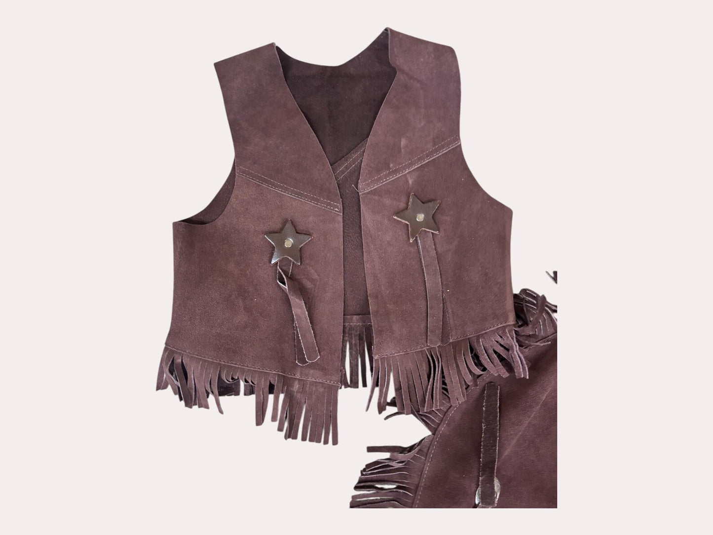 Childrens Cowboy Chaps and Vest Set, Personalized, Bronc Rider