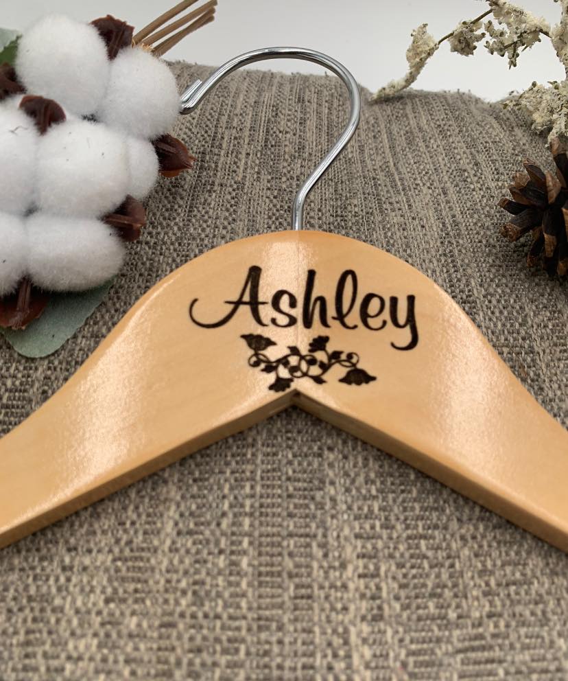 Personalized Laser Engraved Wooden Hangers