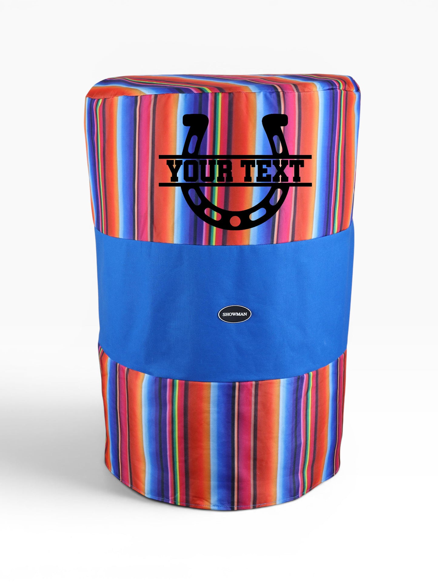 Neon Serape Barrel Cover with Optional Custom Design or Text