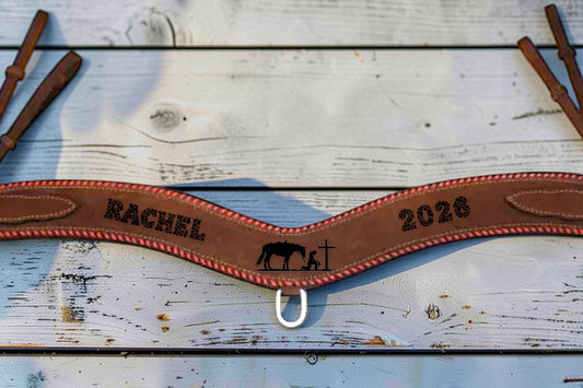 Personalized Trophy Breastcollar | Custom Engraved Award Breast Collar | Rodeo & Horse Show Champion Award