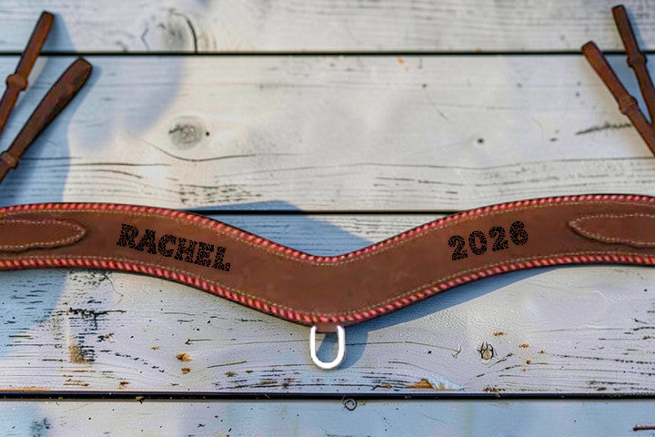 Personalized Trophy Breastcollar | Custom Engraved Award Breast Collar | Rodeo & Horse Show Champion Award