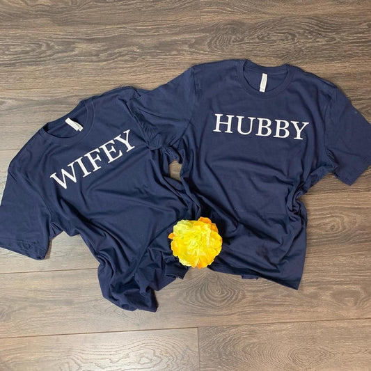 Hubby & Wifey Couples Shirt Set