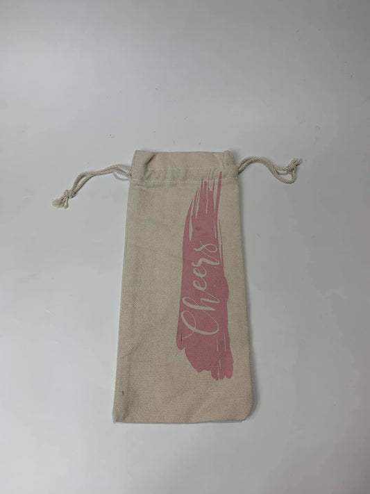 Cheers Wedding Themed Canvas gift bag for wedding party gifts  | Clarabeths