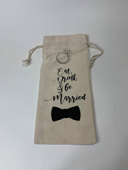 Wedding Eat, Drink, and Be Married Canvas bag