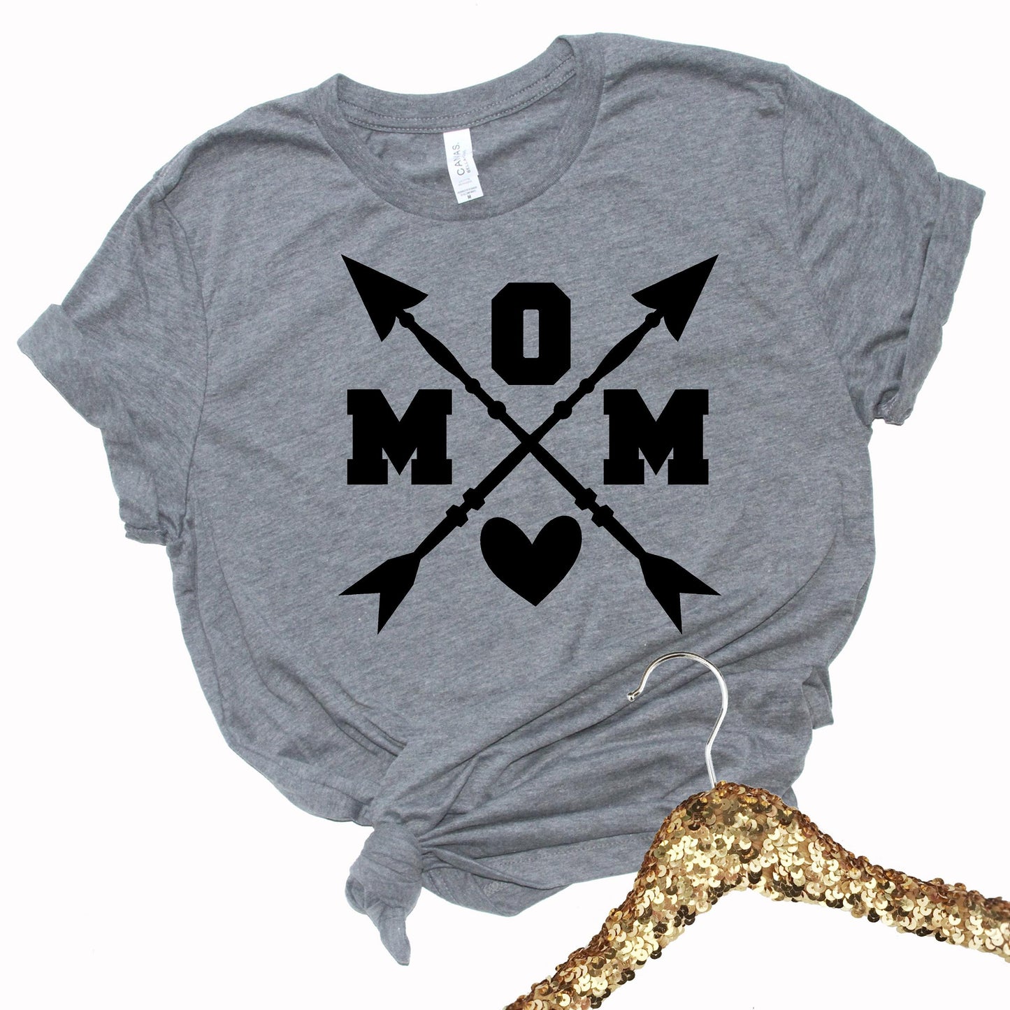 Mom Arrow Design Graphic Print Tee